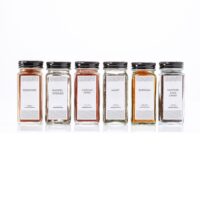 Glas-Kruidenpotjes-XIVADA-Zwart-Vierkant-36x