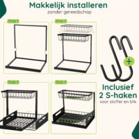 Gootsteenkast organizer matzwart afbeelding 3