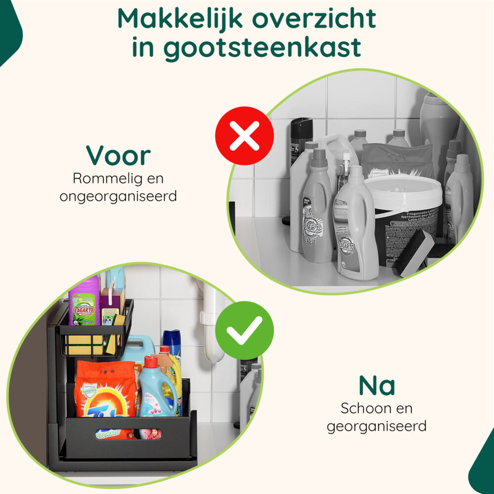 Gootsteenkast organizer matzwart afbeelding 4