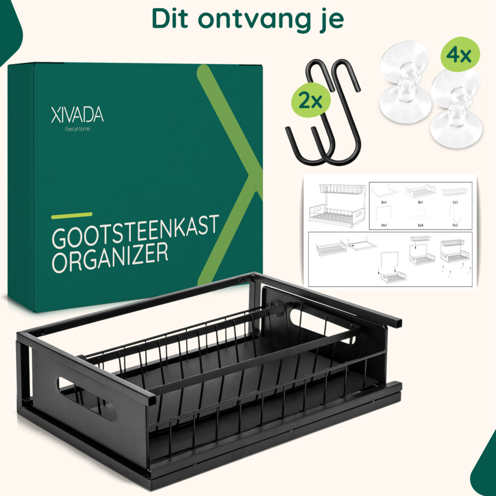 Gootsteenkast organizer matzwart afbeelding 6
