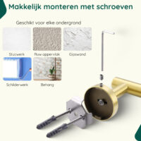 Gouden reserverolhouder badkamer afbeelding 6