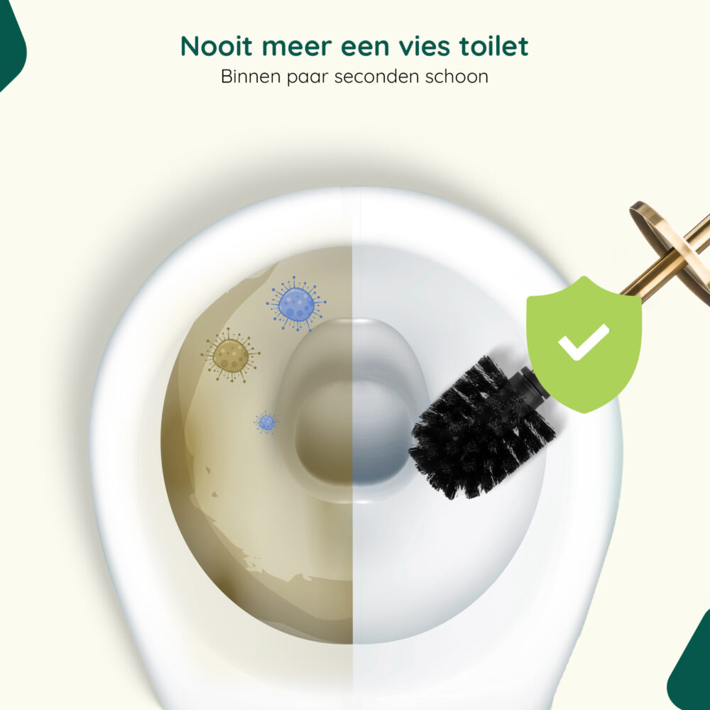 Gouden toiletborstelhouder afbeelding 3