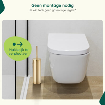 Gouden toiletborstelhouder afbeelding 7