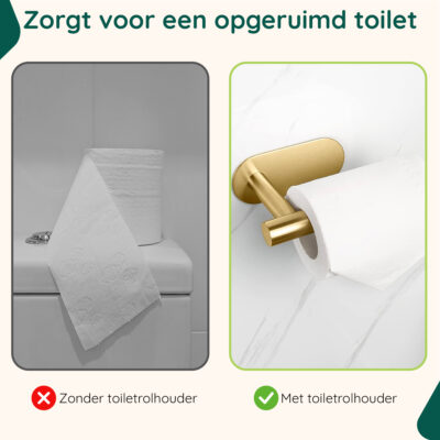 Gouden toiletrolhouder zelfklevend afbeelding 10