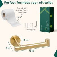 Gouden toiletrolhouder afbeelding 8