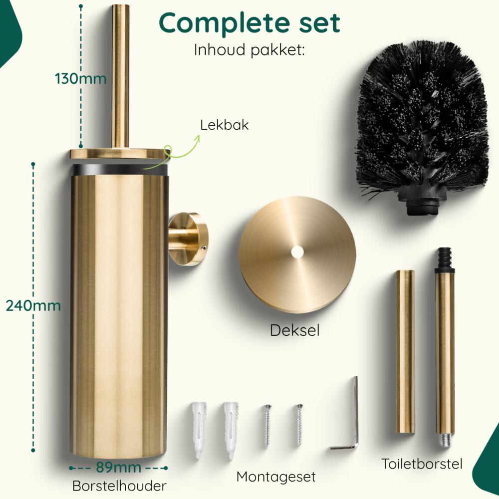 Gouden toiletborstelhouder afbeelding 8