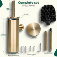 Gouden toiletborstelhouder afbeelding 8