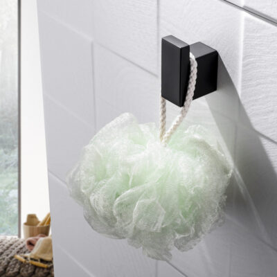 Zwarte handdoekhaak badkamer afbeelding 5