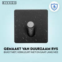Zelfklevende handdoekhaak zwart afbeelding 5
