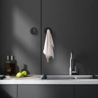 Zelfklevende handdoekhaak zwart afbeelding 5