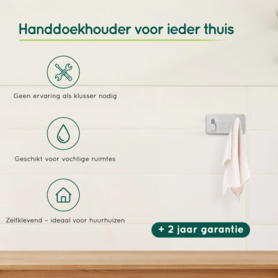 Zelfklevende handdoekhaakjes badkamer afbeelding 4