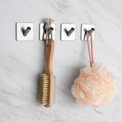 Zelfklevende handdoekhaakjes RVS afbeelding 4