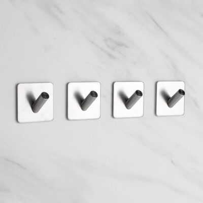 Zelfklevende handdoekhaakjes RVS afbeelding 2