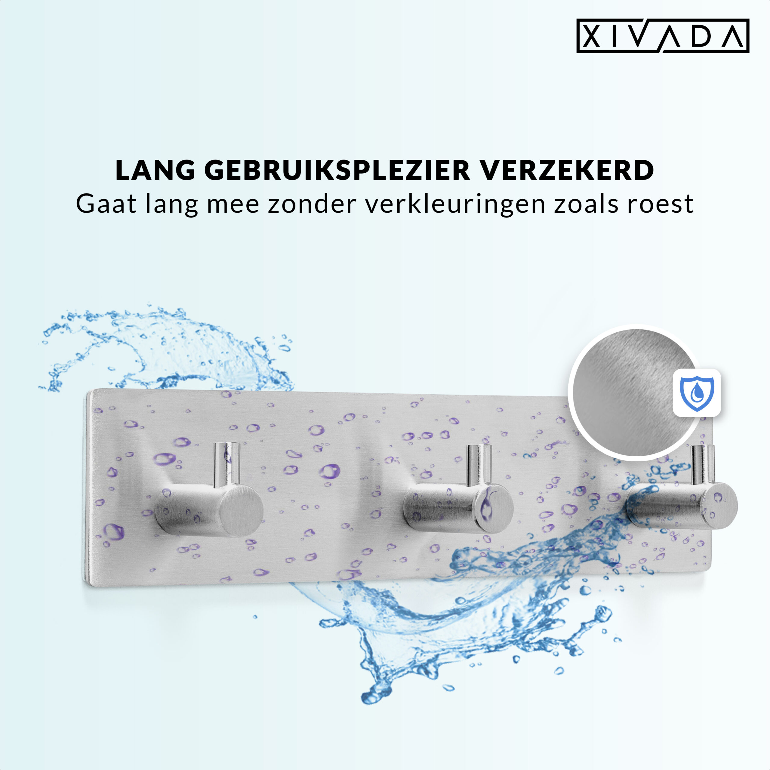 Zelfklevende handdoekhaak zilver afbeelding 4