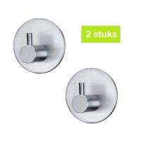 Zelfklevende handdoekhaakjes zilver afbeelding 1