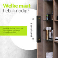 zwarte stalen handgrepen 150 mm afbeelding 5