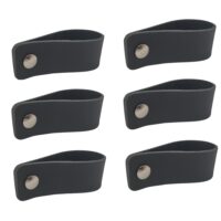 Leren handgreep zwart afbeelding 1