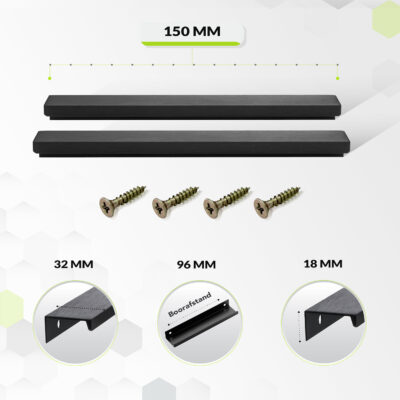 zwarte stalen handgrepen 150 mm afbeelding 7