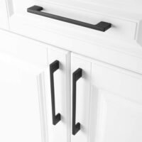 Zwarte stalen handgreep 150 mm afbeelding 5