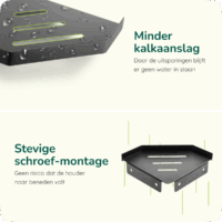 Zwart hoek doucherek badkamer afbeelding 5