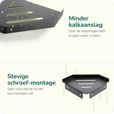 Zwart hoek doucherek badkamer afbeelding 5