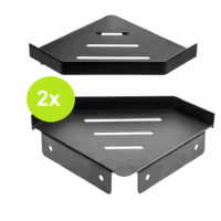 Zwart hoek doucherek badkamer afbeelding 1