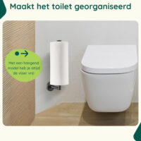 Zwarte reserverolhouder toiletpapier afbeelding 4