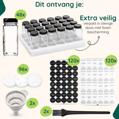 Vierkante kruidenpotjes zwart