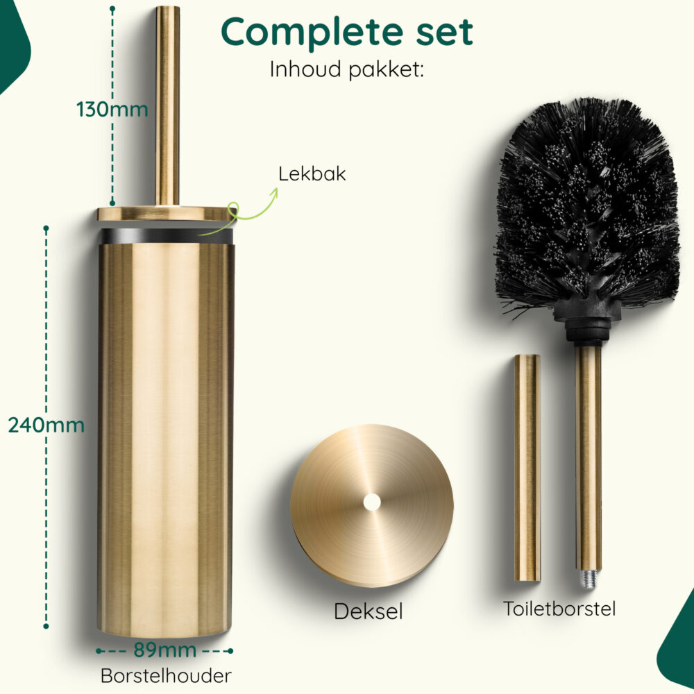 Gouden toiletborstelhouder afbeelding 8