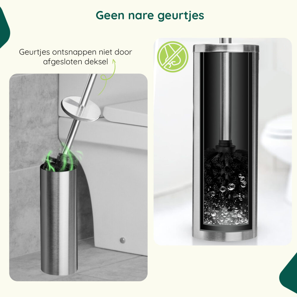 RVS toiletborstelhouder vrijstaand afbeelding 4
