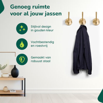 Gouden kapstokhaken afbeelding 3