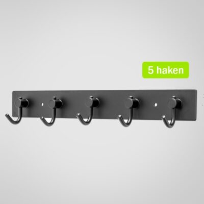 XIVADA wandkapstok zwart afbeelding 2