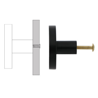 Zwarte kastknoppen set afbeelding 2