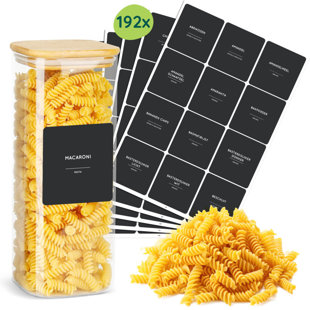 Keukenlabels zwart afbeelding 1