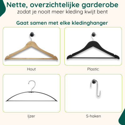 Industriële kledingstang muurmontage afbeelding 3