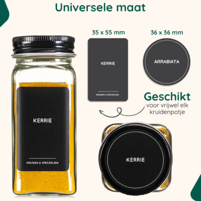 Kruidenlabels zwart afbeelding 2