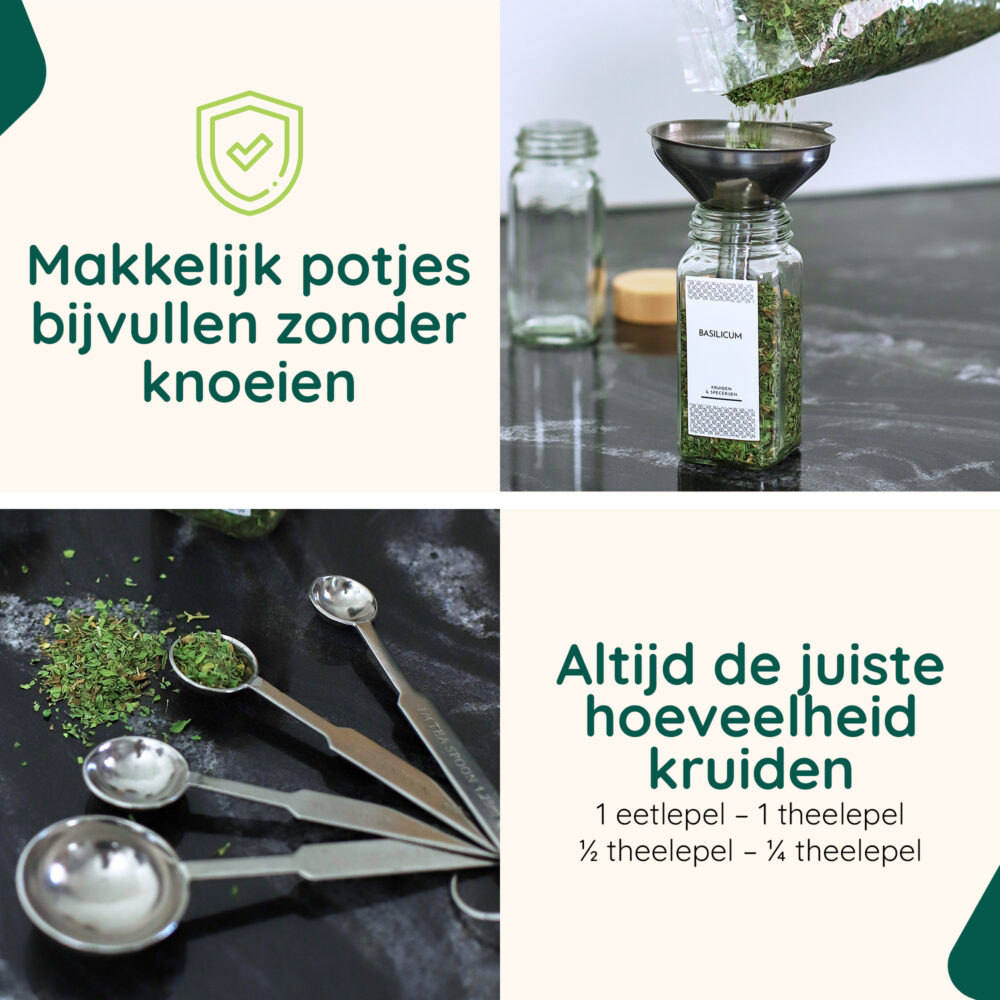 XIVADA kruidenpotjes set 24 stuks bamboe afbeelding 7