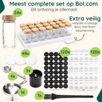 XIVADA kruidenpotjes set 24 stuks bamboe afbeelding 5