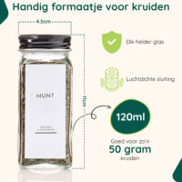 Kruidenpotjes-XIVADA-Glas-Zwart-Vierkant-36x