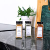 Kruidenpotjes-Zwart-XIVADA-Glas-Vierkant-36x