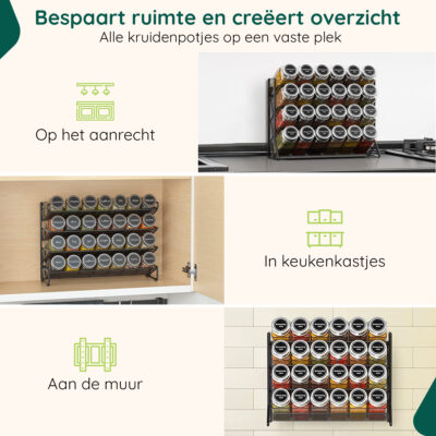 Staand kruidenrek met potjes afbeelding 3