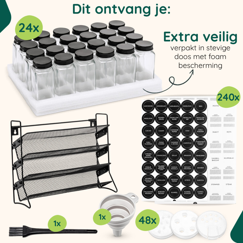 Staand kruidenrek met potjes afbeelding 4