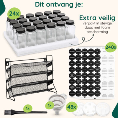 Staand kruidenrek met potjes afbeelding 4