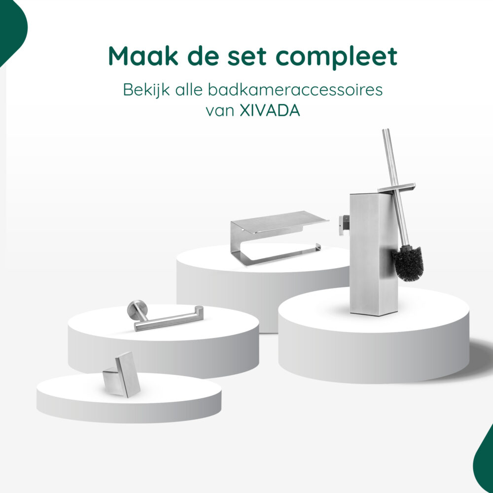Rvs staande toiletrolhouder afbeelding 6