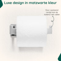 Zelfklevende toiletrolhouder RVS afbeelding 2