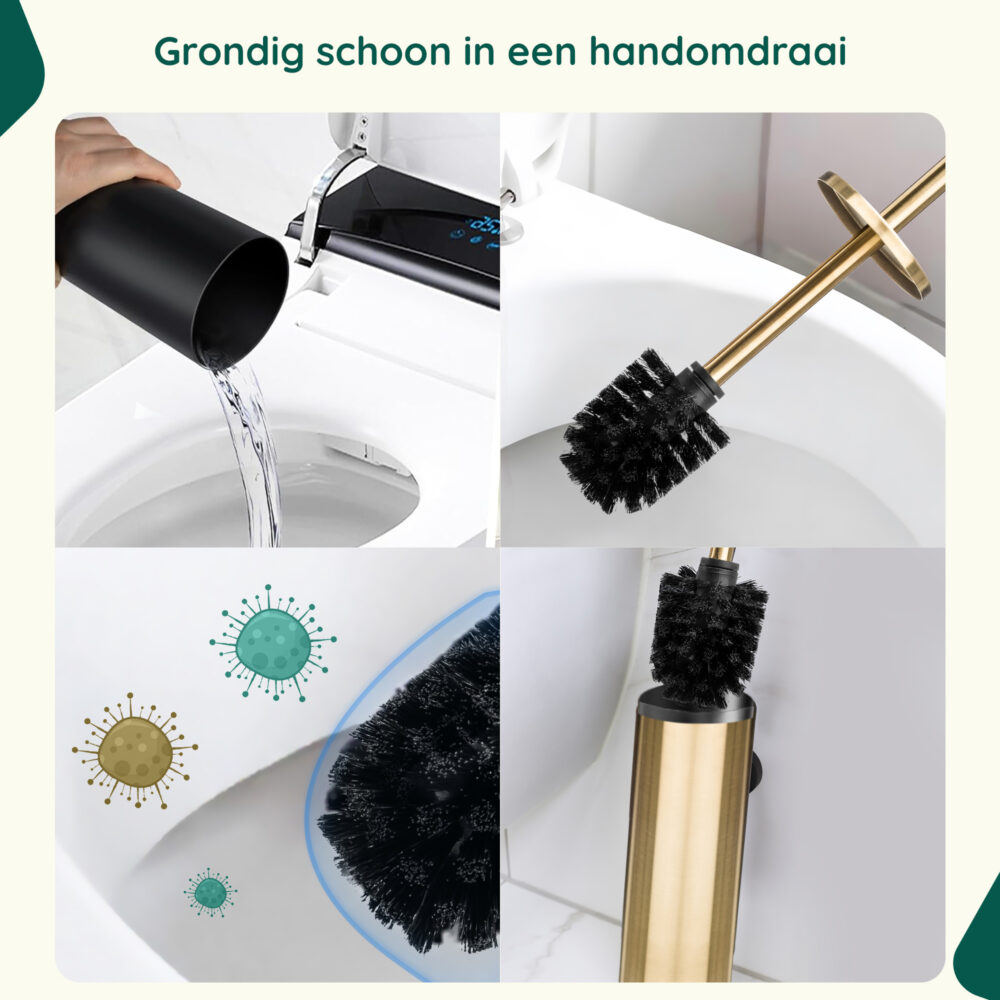 Gouden toiletborstelhouder afbeelding 6
