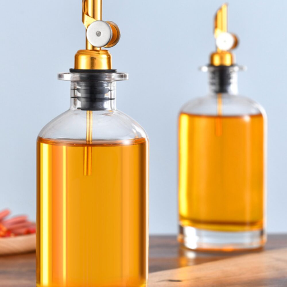 Glazen oliefles 500ml goud afbeelding 4