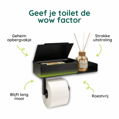 XIVADA toiletrolhouder zwart afbeelding 7