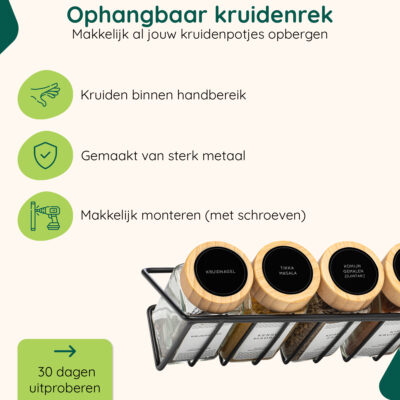 XIVADA kruidenrek ophangbaar afbeelding 7