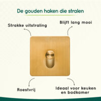 Gouden zelfklevende handdoekhaakjes afbeelding 4